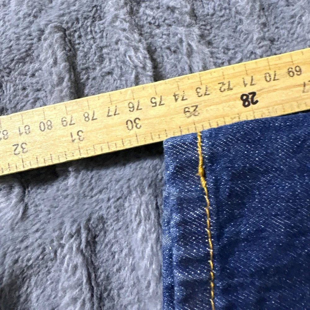 Levis 501 Mens Dark Wash Straight Leg Button Fly Denim Jeans 40x32 Fits 40x30
